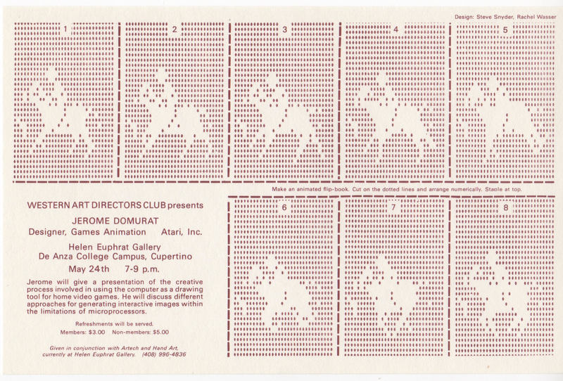 Flyer has eight small horse-and-rider images that can be made into a flip book.