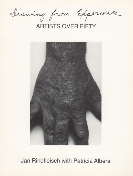 Cover of book entitled 'Drawing from Experience' shows photo of closeup of back of old man's hand.