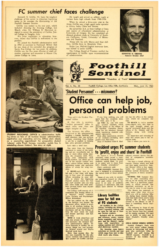 Foothill Sentinel June 15 1964
