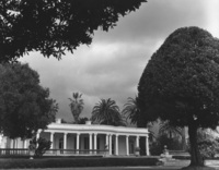 Another view of Le Petite Trianon in its original location. This image was taken in 1959 when FHDA (then called the Foothill Junior College District) purchased the land for De Anza College.