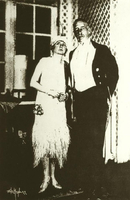 Charles and Virginia Baldwin, owners Le Petite Trianon, also known as The Pavilion. This photo was taken sometime in the 1920s, after they had moved to Colorado.