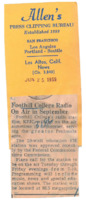 News article announcing that KFJC will be on the air in September.