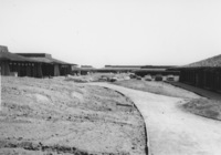 Looking East across the main campus quad during construction in early 1961. 