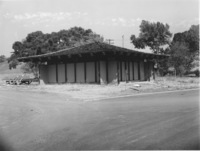 A small building used as the snack bar for many events at the Foothill field.
