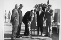 The 1960 groundbreaking ceremony at the site of Foothill College. 