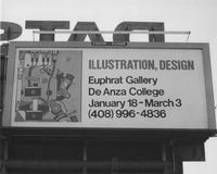 Billboard photo includes exhibition information and a machine-parts poster detail.