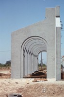 Archways were constructed prior to the buildings to which they were attached.