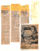 Three articles; Roger Murray named KFJC station manager, photograph of chief engineer Terry Woods (10-4-60), KFJC to hold second open house (12-1-60), Foothill announces plans for new radio station (duplicate article 11-24-58).