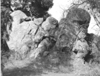 These large rocks still stand today at the main entrance to the college.