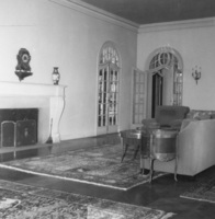 A view of the living room inside Le Petite Trianon, as it appeared in 1959 when the District purchased the land along with the building.