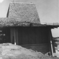 The Foothill College Auditorium under construction. It would later be renamed Smithwick Theater.