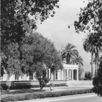 Le Petite Trianon, also known as The Pavilion, sits in it original location on the land that would later become De Anza College. Image taken in 1959.