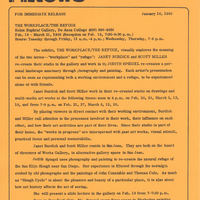 De Anza College press release on orange-gold paper with De Anza arches logo.
