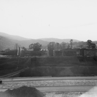 Rebar can be seen at the campus, later to be covered with concrete which will form the pillars at the corners of Foothill College's buildings. 