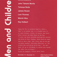 Announcement for 'Men and Children' exhibition.