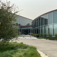 The new FHDA District Office building was completed in 2020. This view shows the main public entrance.
