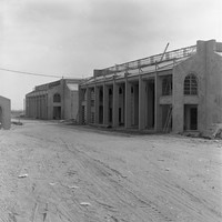 Looking South toward Stelling Road, this image shows both gymnasiums being built in 1966. 