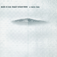 Cover of 'made in use' tour guide has a faint pattern with Angel Island off in the distance.