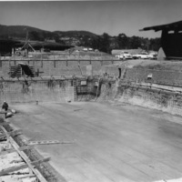 The Foothill College swimming pool is nearly complete. 