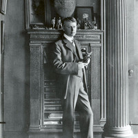 Renown architect Willis Polk stands in his San Francisco office in 1913. He designed many famous buildings, one of which was Le Petite Trianon. Image courtesy of U.C Berkeley Bancroft Library.