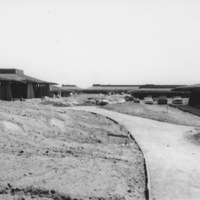 Looking East across the main campus quad during construction in early 1961. 