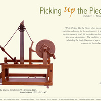 Ozawa's unusual spinning machine made from found objects. Basic show text.
