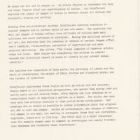 First page of two-page director's notes for exhibition.