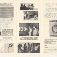 Brochure includes small images of people in the gallery.