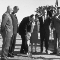 The 1960 groundbreaking ceremony at the site of Foothill College. 