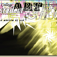 Complex abstract design with explosive radiating elements. Basic show info.