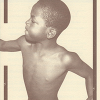 Cover of booklet entitled 'Youth Art' shows a young black boy boxing.