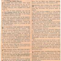 News article announcing possibility of two new college radio stations, one at Foothill and one at Stanford.