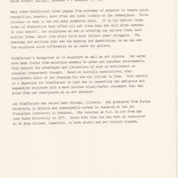 Second page of two-page director's notes for exhibition.