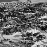 A scale model was created by the architects in 1959 at a cost of $3,800. 