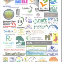 Sheet of logos of all the Earth Day sponsors including Euphrat.