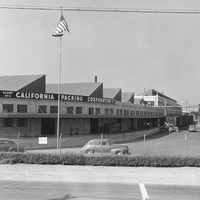 Photo of California Packing Corporation, located on Auzerais Ave. in San Jose, Ca. Photo taken in 1956.